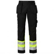 Top Swede 2171 Craftsmen Trousers Black/Fluorescent Yellow, 1 Piece