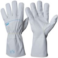 Granberg 113.1025 Goatskin, Prolonged Sewn-on Cuff, Cut and Heat Resistant Gloves, White, 6 Pairs