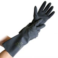 Franz Mensch Antiacido Neopren B-Klasse Kjemikaliebestandige hansker, svarte, 6 x 1 par