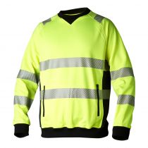 Top Swede 132 Sweatshirt, Fluoresant Yellow/Sort, 1 stk