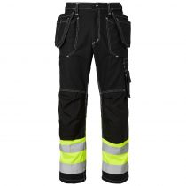 Top Swede 2515 Craftsmen Trousers Black/Fluorescent Yellow, 1 Piece