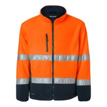 Top Swede 264 Long Sleeves Fleece, Fluoresant Orange/Navy, 1 Piece