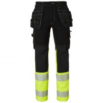 Top Swede 312 Craftsmen Trousers Black/Fluorescent Yellow, 1 Piece