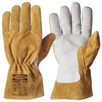 Granberg 103.4230K Fully Lined Work and Heat Resistance Gloves, White/Brown, 6 Pairs