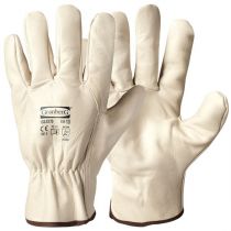 Granberg 103.4270 Grain Leather Unlined Assembly Gloves, Beige, 12 Pairs
