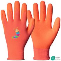 Granberg 108.0114 Latex Foam Coating Play and Work Gloves for Children, Orange, 12 Pairs