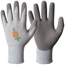 Granberg Foam Latex Coating Bamboo Viscose with Spandex Liner Gardening Gloves, Grey, 12 Pairs