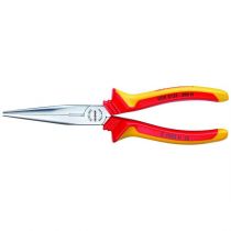 Gedore Blue Line, SB VDE 8132-200 H, VDE Needle Nose Pliers with VDE Insulating Sleeves, 1 Piece