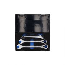 Gedore Blue Line, 7 UR-005, 5-pcs Open Ended and Ring Ratchet Wrenches Set, 8-19 mm, 1 Set