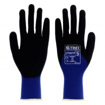 Nitrex 270NFP Sandy Nitril Firm Grip Slitebestandige hansker, svart/blå, 10 x 10 par