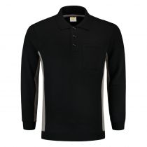 Tricorp Workwear Polo-Neck Sweater With Chest Pocket 302001, Black/Grey, 1 Piece