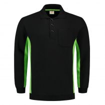 Tricorp Workwear Polo-Neck Sweater With Chest Pocket 302001, Black/Lime, 1 Piece