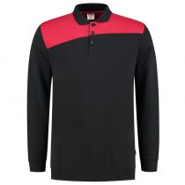 Tricorp Workwear Bicolor Polo-Neck Sweater Contrasting Seams 302004, Black/Red, 1 Piece