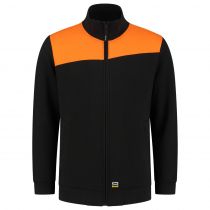 Tricorp Workwear Sweat Jacket Bicolor Sømmer 302014, svart/oransje, 1 stk.