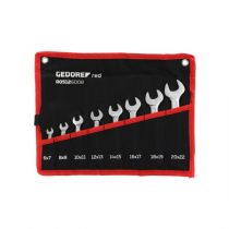 Gedore Red Line, R05126008, 8-pcs Open End Spanner Set Short Size 6-22 mm, 1 Set