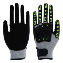 Nitrex 340rfi Håndbeskyttelsesnivå C kuttede resistente hansker, grå/svart, 1 x 10 par