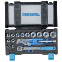 Gedore Blue Line, 19 DMU 183, 1/2 inch Socket Set with Plier Wrench, 1 Set
