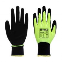 Nitrex 360FCT Hi-Viz Firm Grip Thermal Work Gloves, Black/Yellow, 6 x 10 Pairs