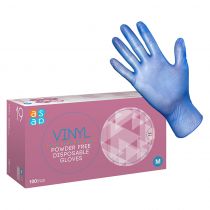 ASAP Blue Vinyl Powder Free Disposable Gloves, 1 Pallet