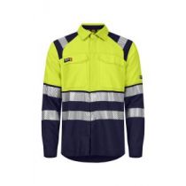 Tranemo 50769194 Flame Retardant Shirt, Yellow/Navy, 1 Piece