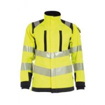 Tranemo 51499594 Flame Retardant Ladies Softshell Jacket, Yellow/Navy, 1 Piece