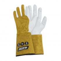 Gloves Pro Mig Electrician Gloves, Brown/White, 12 Pairs