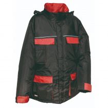 Cofra V189-0-05 Galway Padded Jacket, Nero/Rosso, 1 Piece