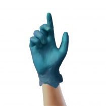 Unigloves GS008 Unicare Medium Weight Vinyl Single Use Gloves, Blue, 10 x 100 Pieces