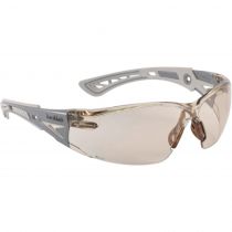 Bolle Safety RushPCSP Rush+ Brown Lens Copper Technology Industrial Goggles, Gray, 10 Piec
