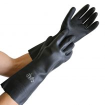 Franz Mensch Chemo Latex Kjemikaliebestandige hansker, svarte, 6 x 1 par