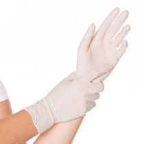 Hygo Star Powder Free Premium Safe Nitrile Gloves, White, 10 x 100 Piece, Dispenser Box Packaging