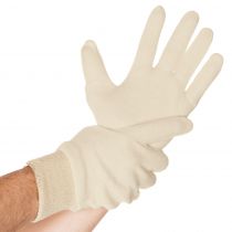 Hygo Star Cuff Cotton Gloves, Natural, 25 x 12 Pairs