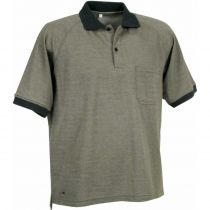 Cofra V083-0-03 Martinique Short Sleeved Polo Shirt, Fango/Bianco, 1 Piece