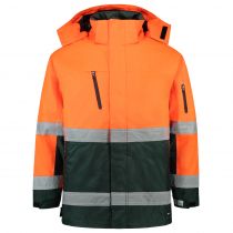 Tricorp Safety Bi-Color Parka, Iso 20471 403004, Fluor Orange/Green, 1 Piece