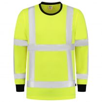 Tricorp Safety Langermet Rws Birdseye T-skjorte 103002, Fluor Yellow, 1 stk.