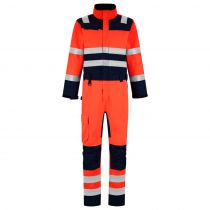 Tricorp Safety Overall High Vis Bicolor 753009, Fluor Red/Ink, 1 stk.