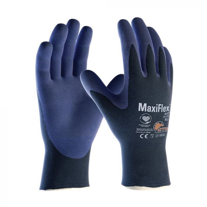 ATG MaxiFlex Marineblå Elite HT hansker, 12 par