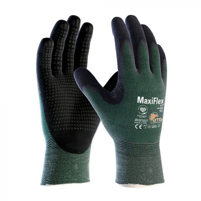 ATG MaxiFlex Dark Green Cut 3B DT HT Gloves, 12 Pairs