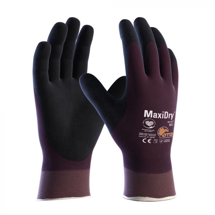 ATG MaxiDry Plum Full HT Gloves, 12 Pairs