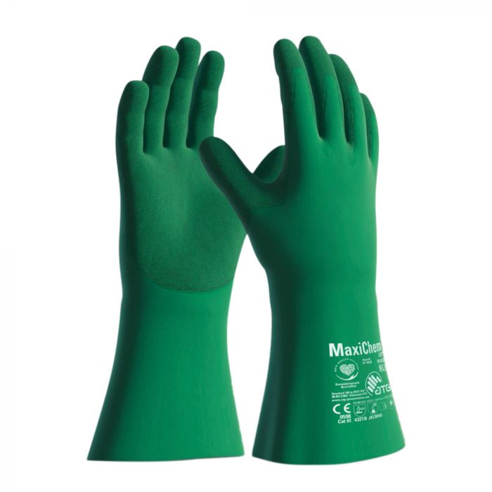 ATG MaxiChem Green Cut Tritech hansker, 12 par