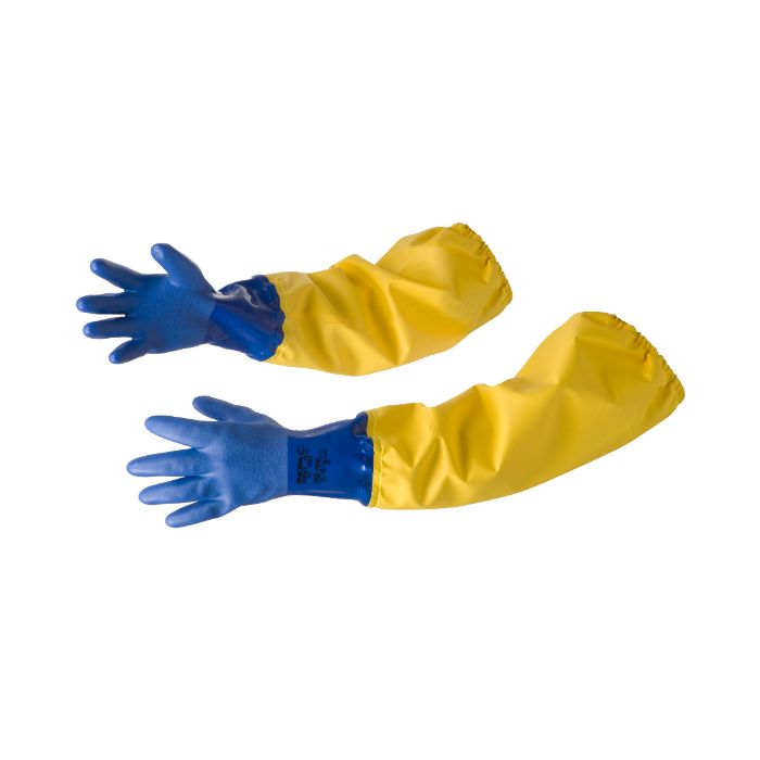 Dolfing Druten forlengede blå hansker uten elastiske ermer Gul, 1 par