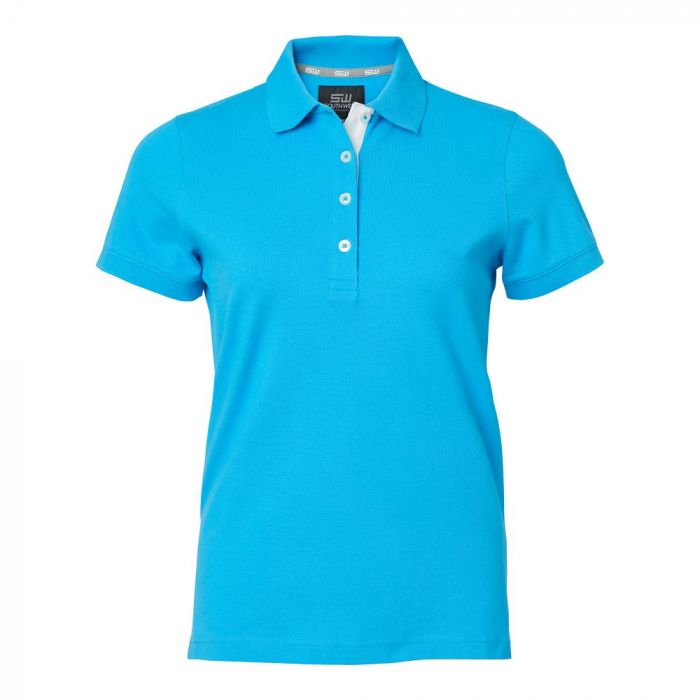 SouthWest Women Marion Polo, Aqua Blue, 1 stk ,SBG-315-81