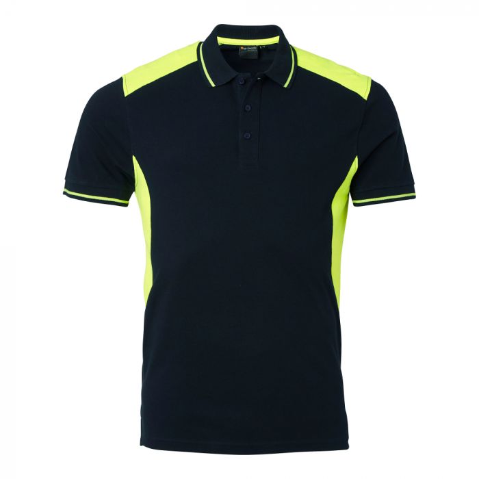 Top Swede Herre 213 Polo, Navy/Fluoresant Yellow, 1 Stk ,SBG-213014021