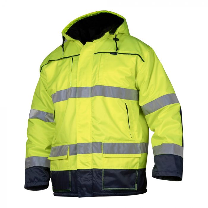 Top Swede 6216 Parka, Fluoresant Yellow/Navy, 1 stk ,SBG-6216-12