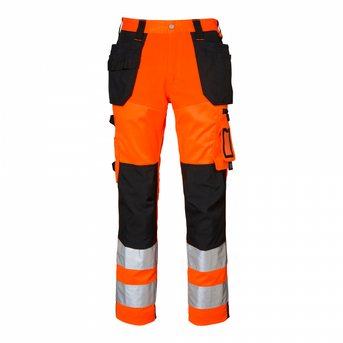 Vidar V5006 Håndverksbukse, Fluoresant Orange/Sort, 1 stk.