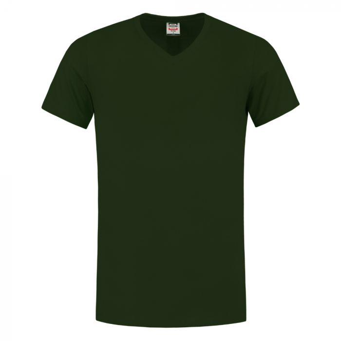 Tricorp Casual Fitted V-Neck T-skjorte 101005, Flaskegrønn, 1 Stykke, SUT-101005Bottlegreen