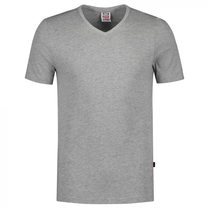 Tricorp Casual Fitted V-Neck T-skjorte 101005, Grå Melange, 1 Stykke, SUT-101005Greymel