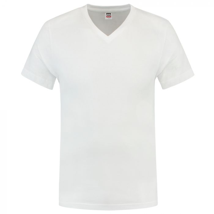 Tricorp Casual Fitted V-Neck T-skjorte 101005, Hvit, 1 Stykke, SUT-101005White