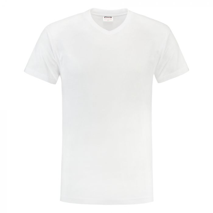 Tricorp Casual V-Hals T-Skjorte 101007, Hvit, 1 Stykke, SUT-101007White