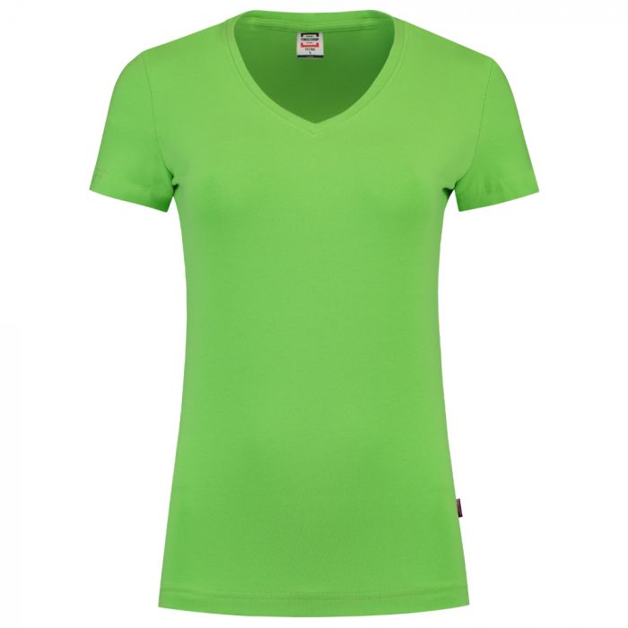 Tricorp Casual Kvinner Fitted V-Hals T-Skjorte 101008, Lime, 1 Stykke, SUT-101008Lime